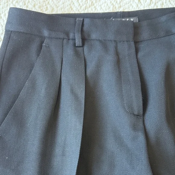 Theory Women's Wool Black Straight Leg Pants Size 6 - Picture 6 of 13